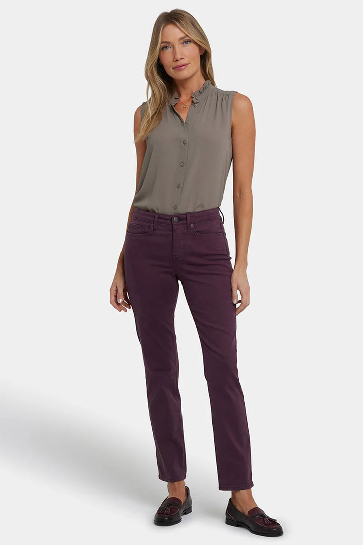 NYDJ MFOSSS2336 Sheri Fig Purple Slim Jeans 202501
