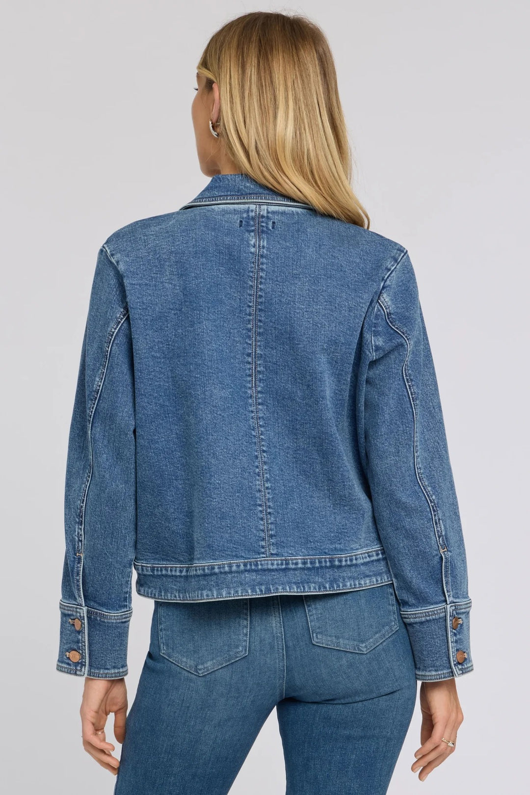 NYDJ MGWR9340 Salton Blue Denim Jacket Oversized Pockets