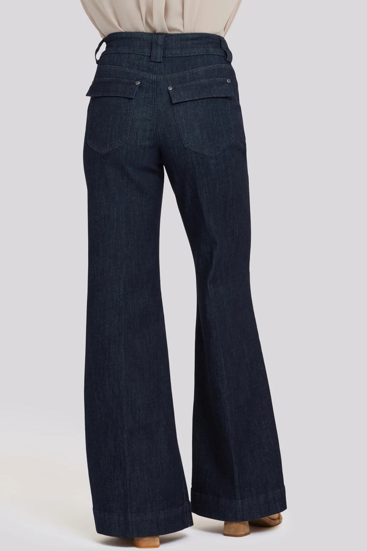 NYDJ MIA Palazzo Dark Blue Rinse High Rise Jeans MDTF9264