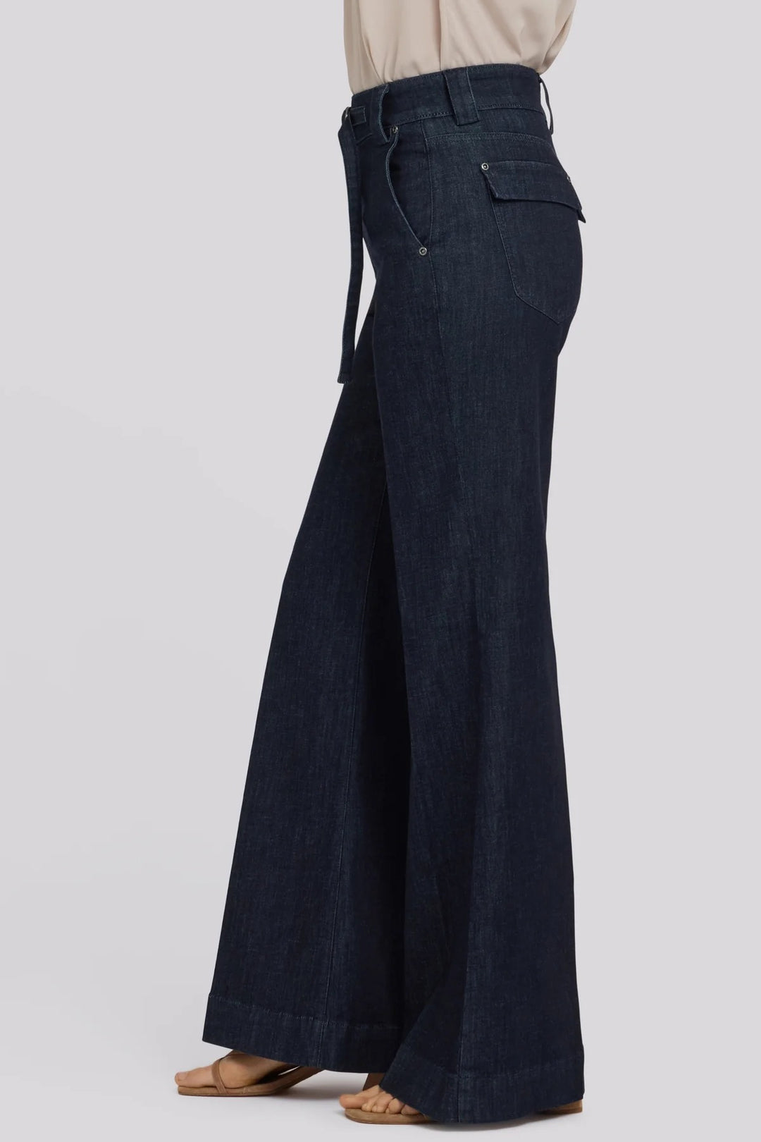 NYDJ MIA Palazzo Dark Blue Rinse High Rise Jeans MDTF9264
