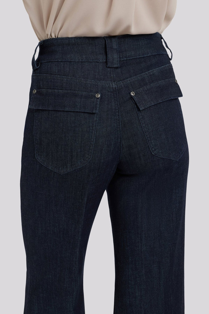 NYDJ MIA Palazzo Dark Blue Rinse High Rise Jeans MDTF9264