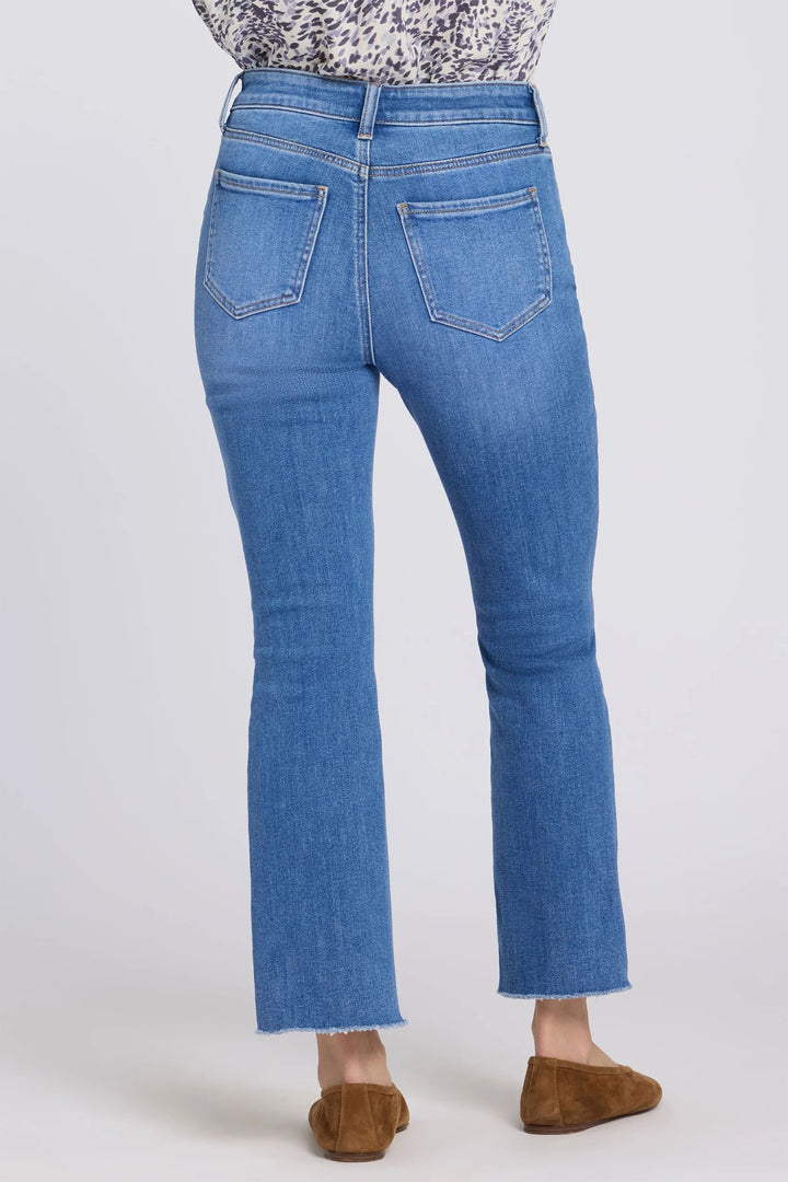 NYDJ MPCD8144 Blue Paradise Billie Mini Boot Ankle Fray Jeans