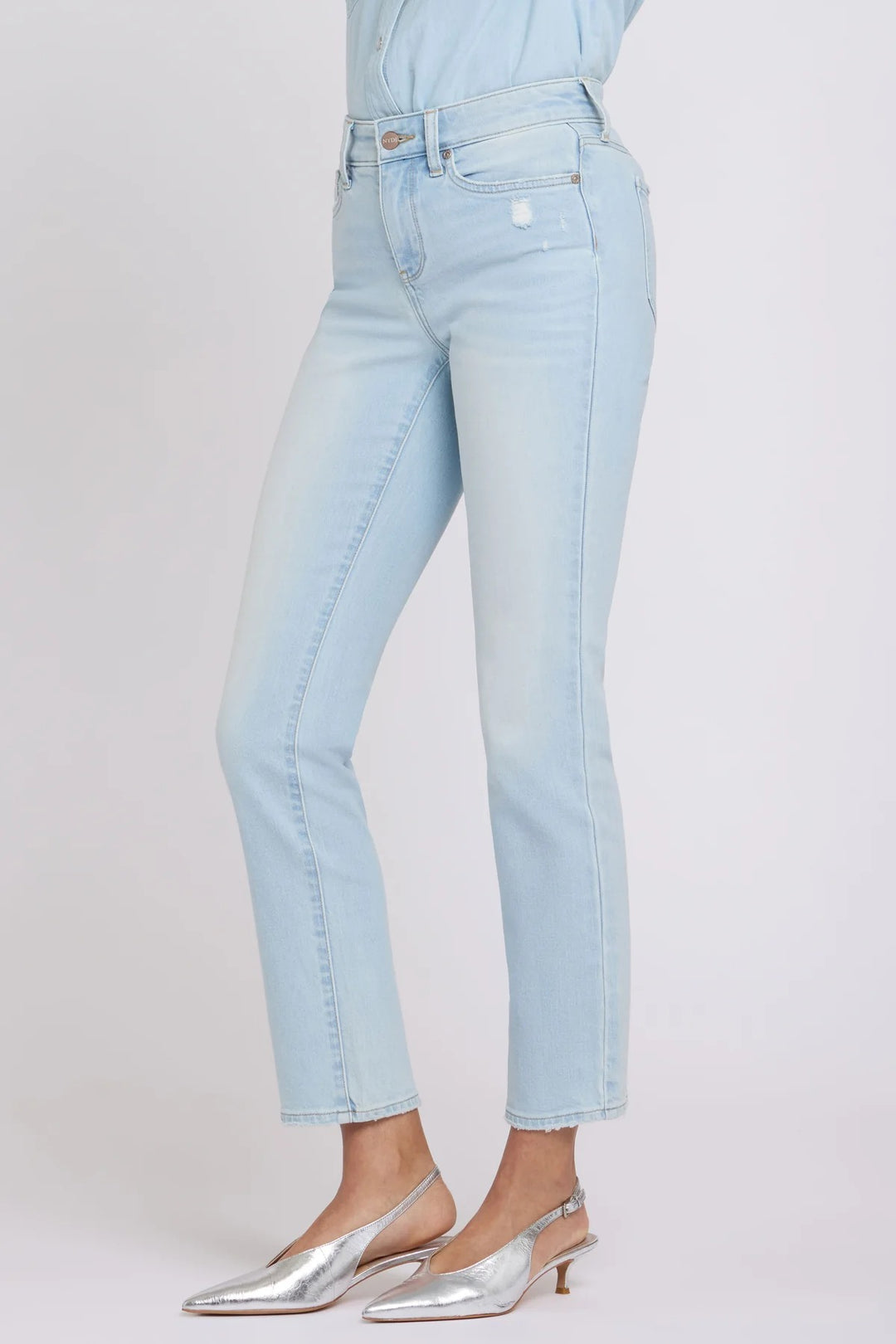NYDJ Sheri Sky Valley Blue Slim Straight Ankle Jeans MGWRSA2337