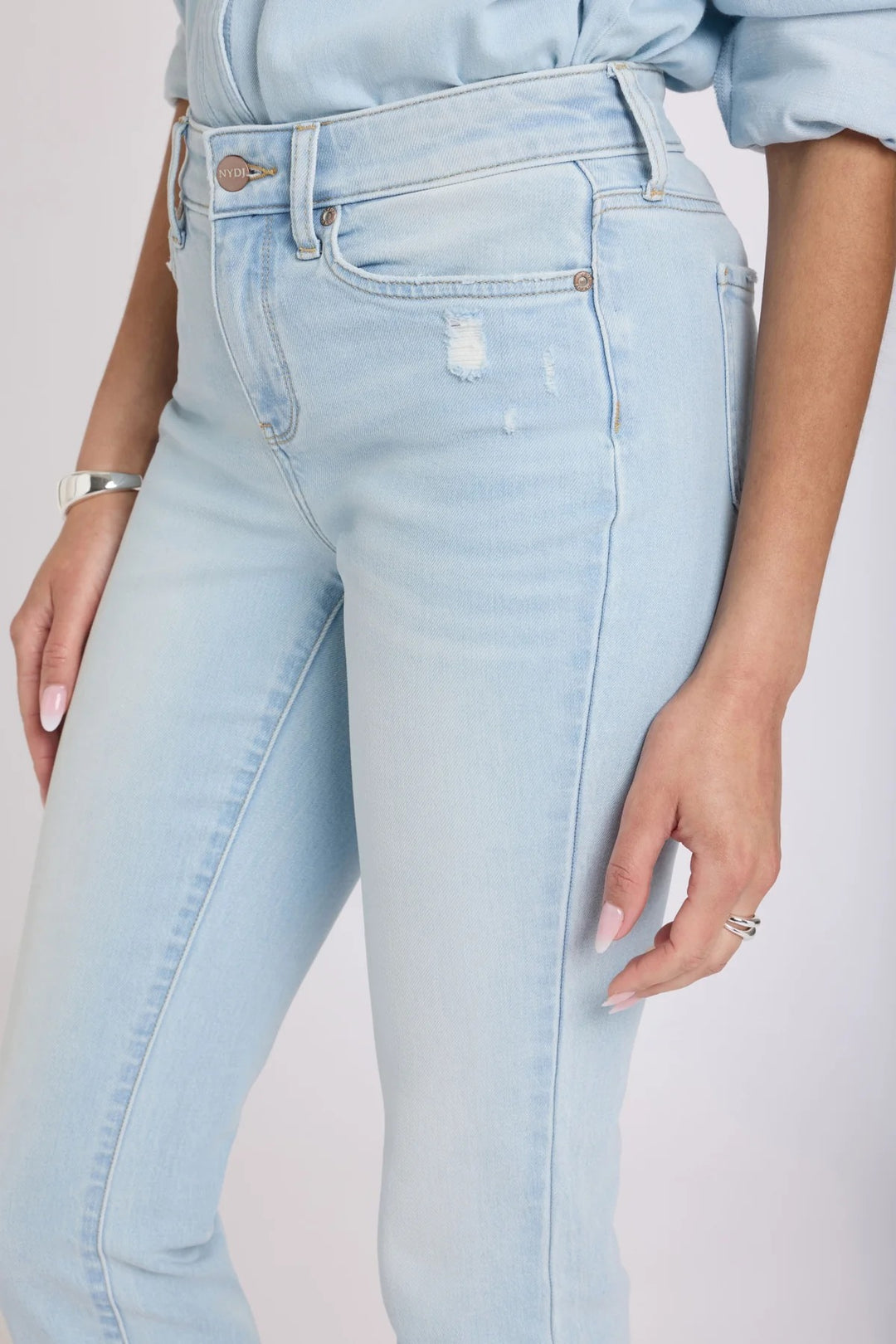 NYDJ Sheri Sky Valley Blue Slim Straight Ankle Jeans MGWRSA2337