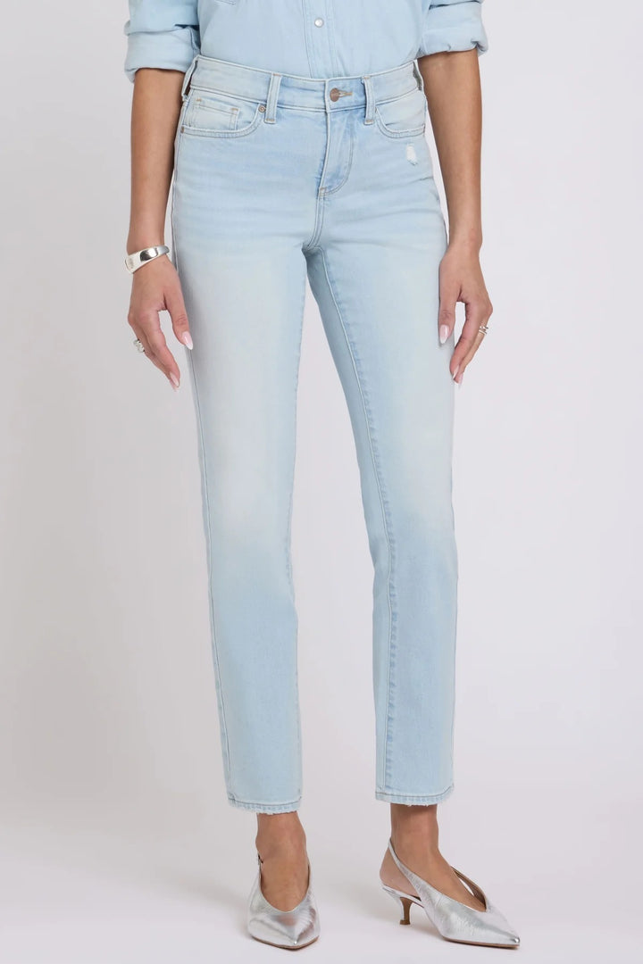 NYDJ Sheri Sky Valley Blue Slim Straight Ankle Jeans MGWRSA2337