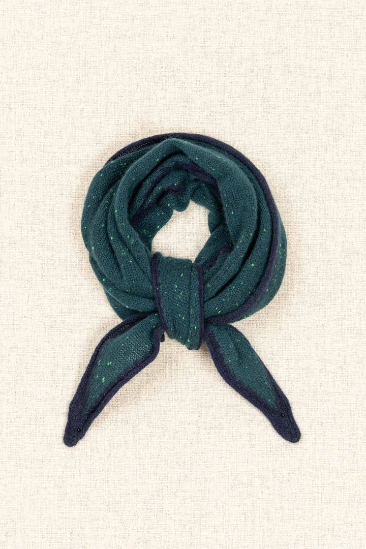 Oats &amp; Rice Austen Pine Green Cashmere Scarf OR25-NS02, flat lay