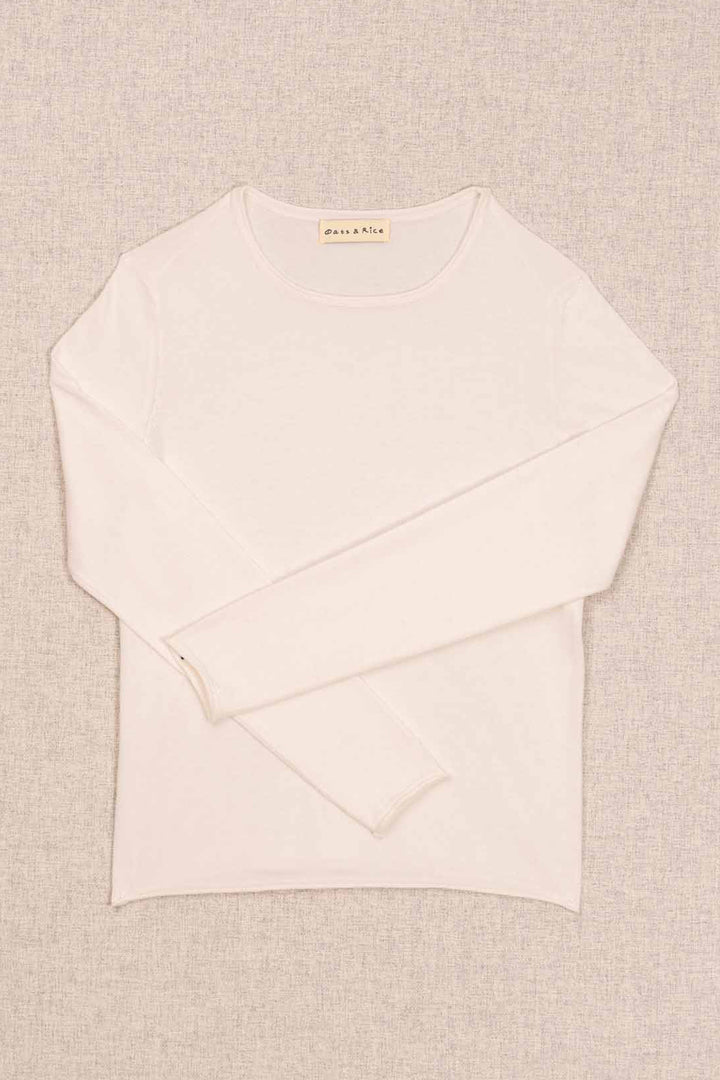 Oats &amp; Rice Elmer Ivory White Cashmere Cotton Top OR26-C04, packshot