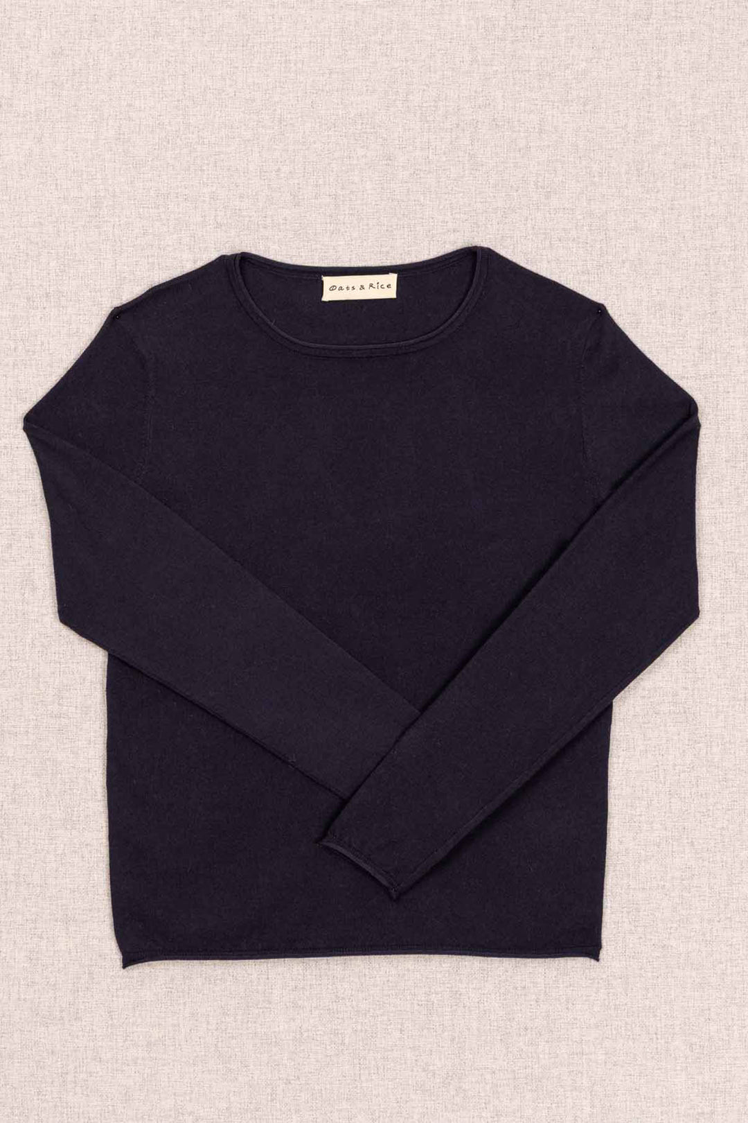 Oats &amp; Rice Elmer Navy Cashmere Cotton Top OR26-C04, packshot