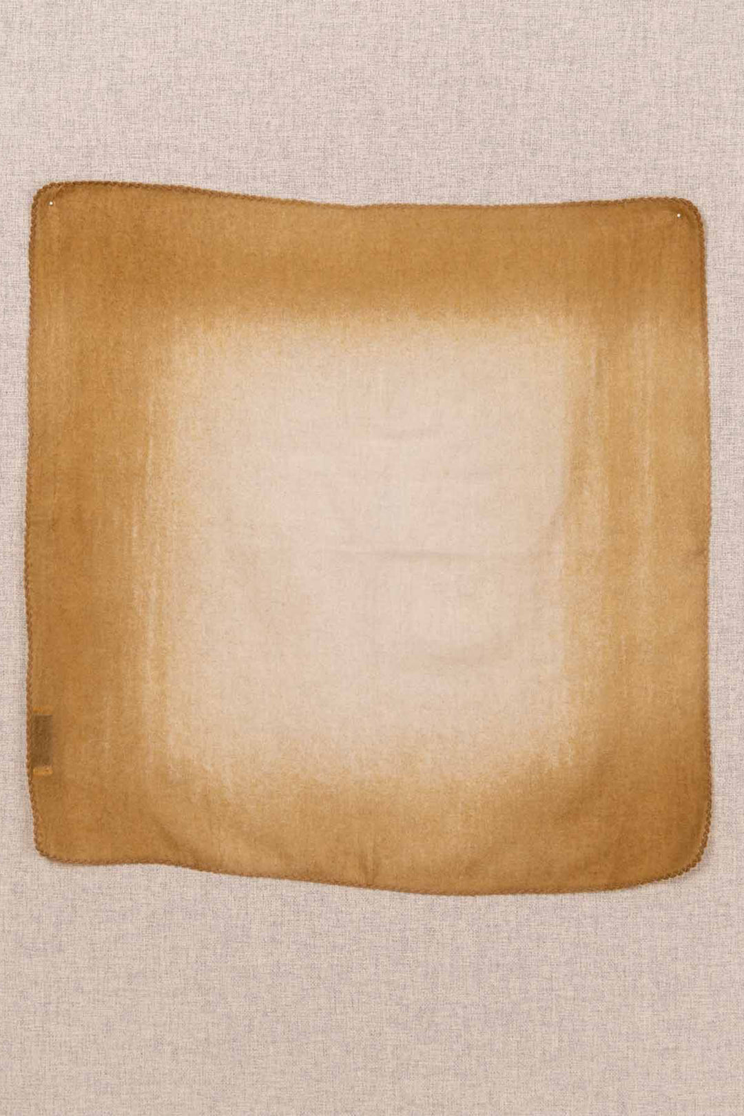 Oats &amp; Rice Muse Butter Yellow Cashmere Foulard Scarf OR26-WNS03, flat lay, open