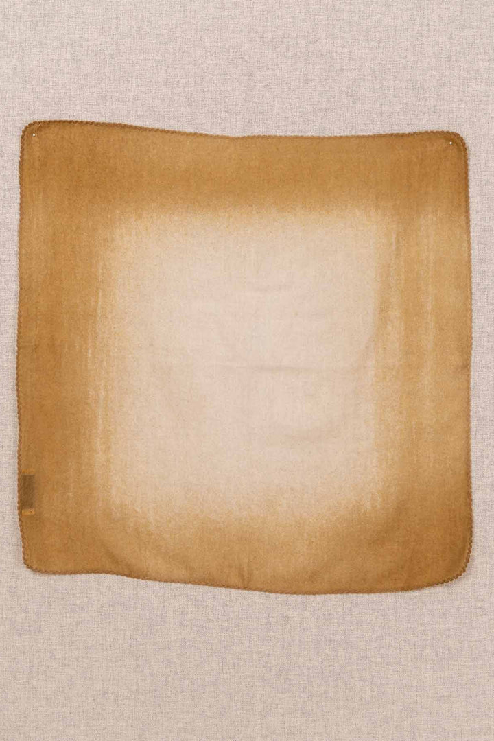 Oats &amp; Rice Muse Butter Yellow Cashmere Foulard Scarf OR26-WNS03, flat lay, open