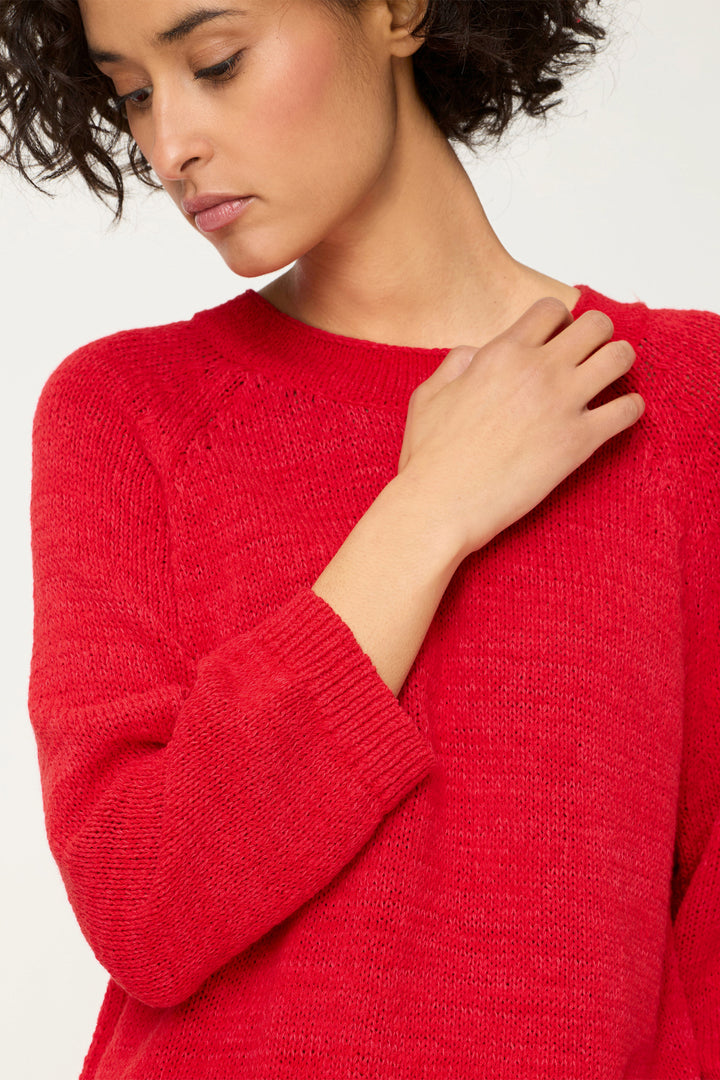 Olsen 11004539 20258 French Red Long Sleeve Jumper