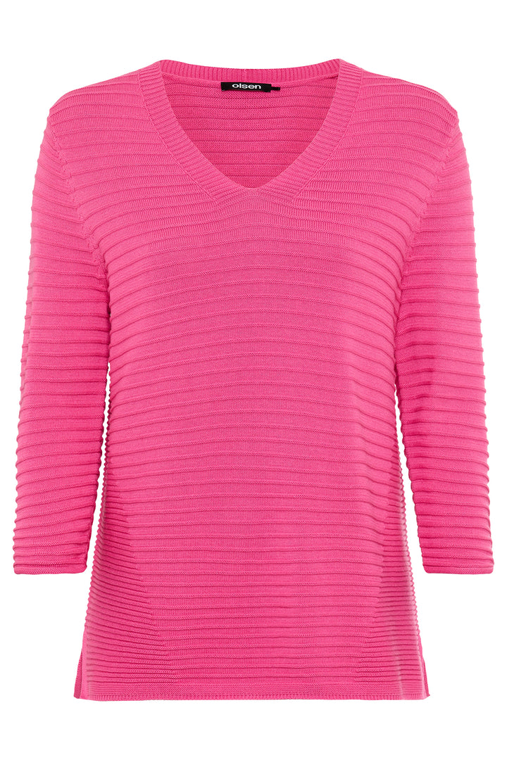 Olsen 11004816 20257 Fuschia Long Sleeved Jumper