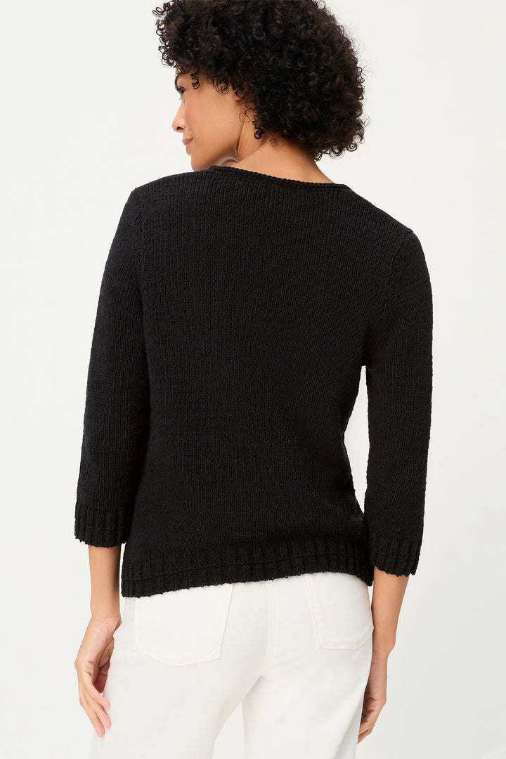 Olsen 11004838 Black Long Sleeve V-Neck Jumper