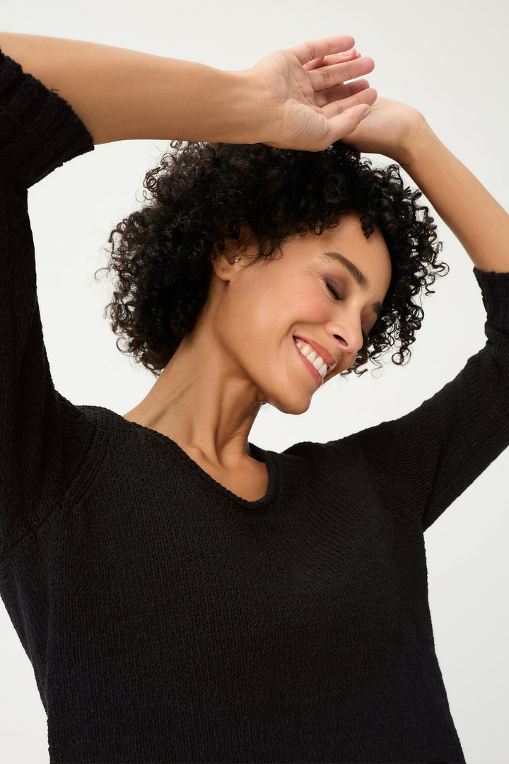 Olsen 11004838 Black Long Sleeve V-Neck Jumper