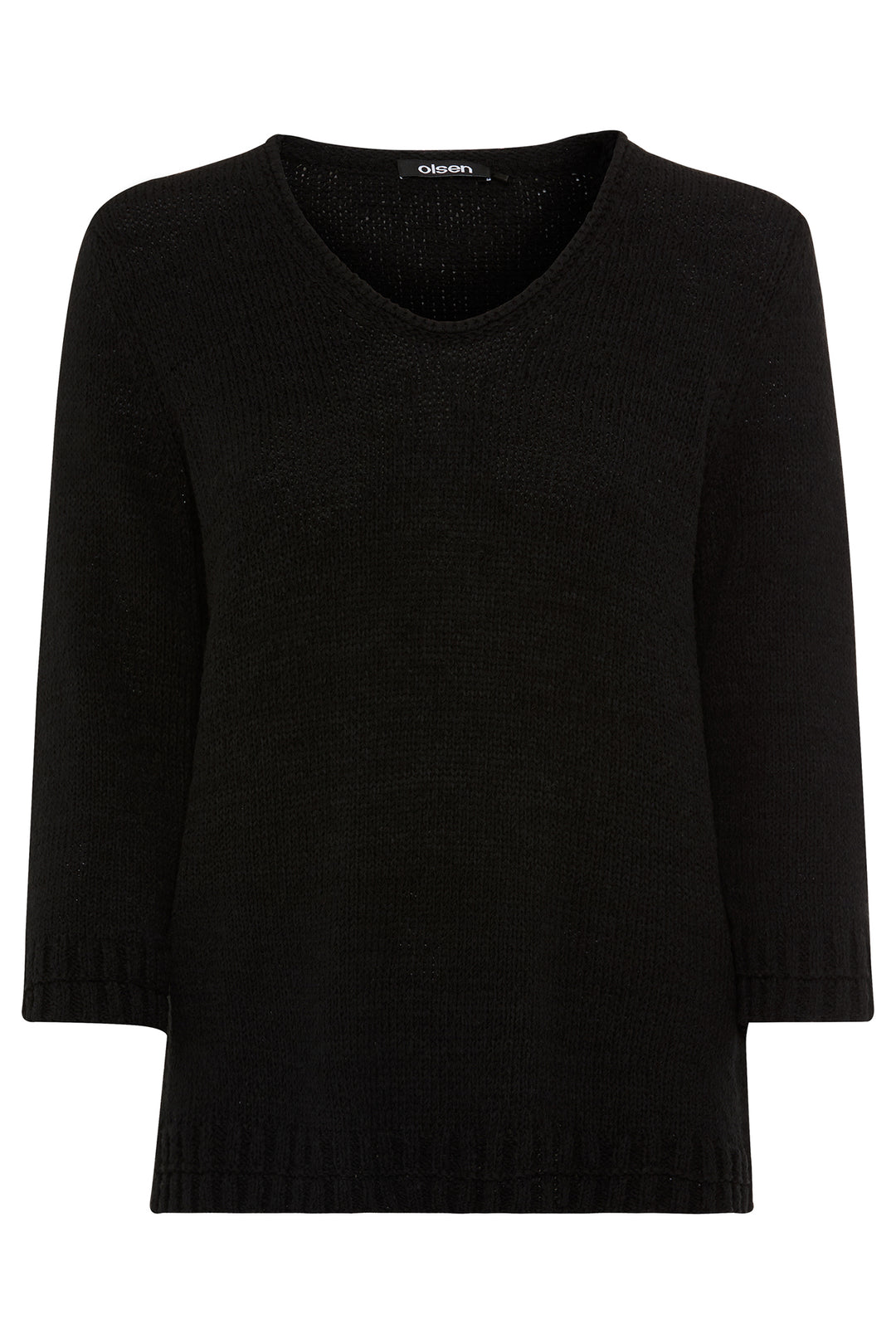 Olsen 11004838 Black Long Sleeve V-Neck Jumper