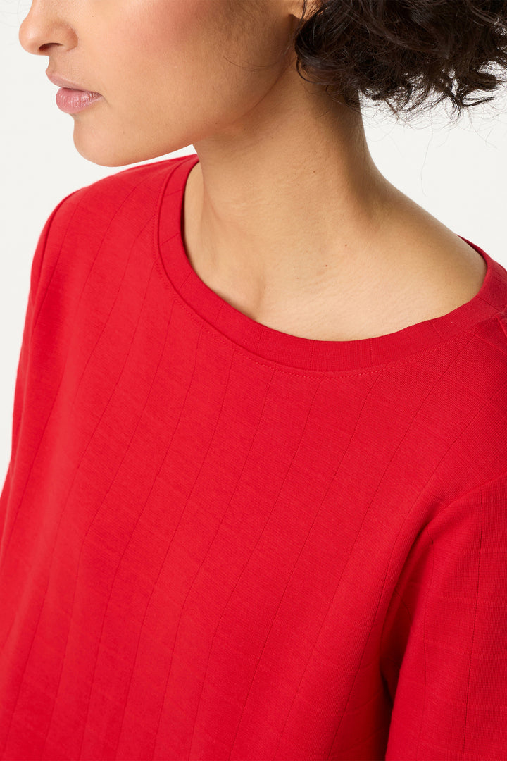Olsen 11100587 20258 French Red 3/4 Sleeve T-Shirt