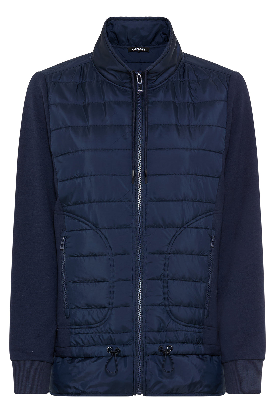 Olsen 11201474 40173 Ink Blue Long Sleeve Jersey Jacket