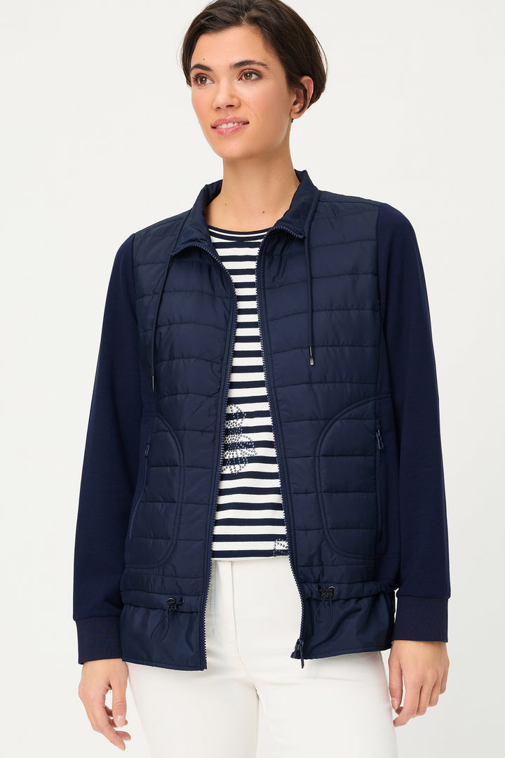 Olsen 11201474 40173 Ink Blue Long Sleeve Jersey Jacket