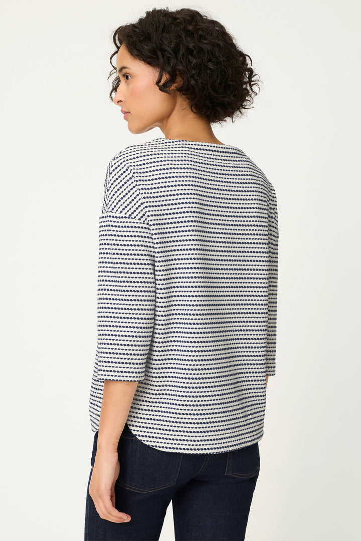 Olsen 11201697 40173 Ink Blue 3/4 Sleeved Sweatshirt