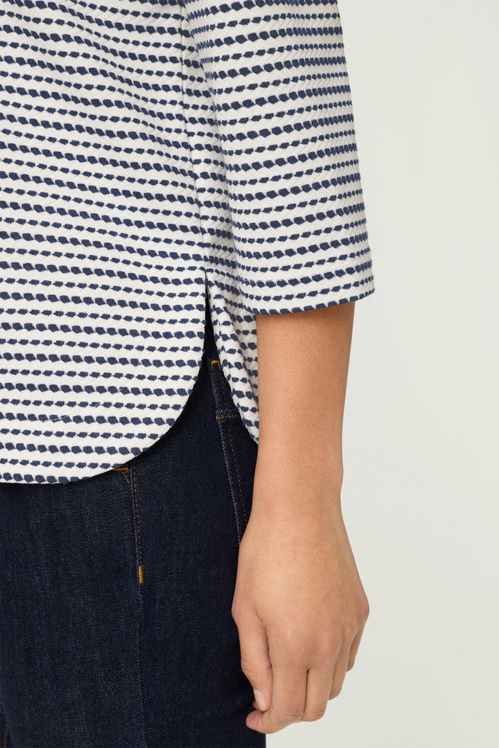 Olsen 11201697 40173 Ink Blue 3/4 Sleeved Sweatshirt