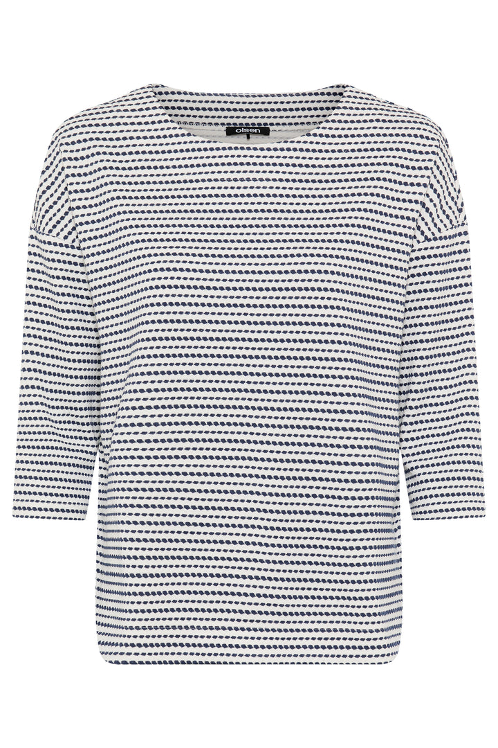 Olsen 11201697 40173 Ink Blue 3/4 Sleeved Sweatshirt