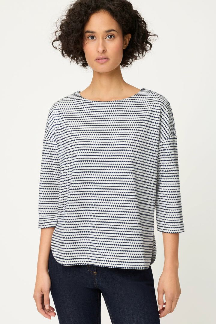 Olsen 11201697 40173 Ink Blue 3/4 Sleeved Sweatshirt