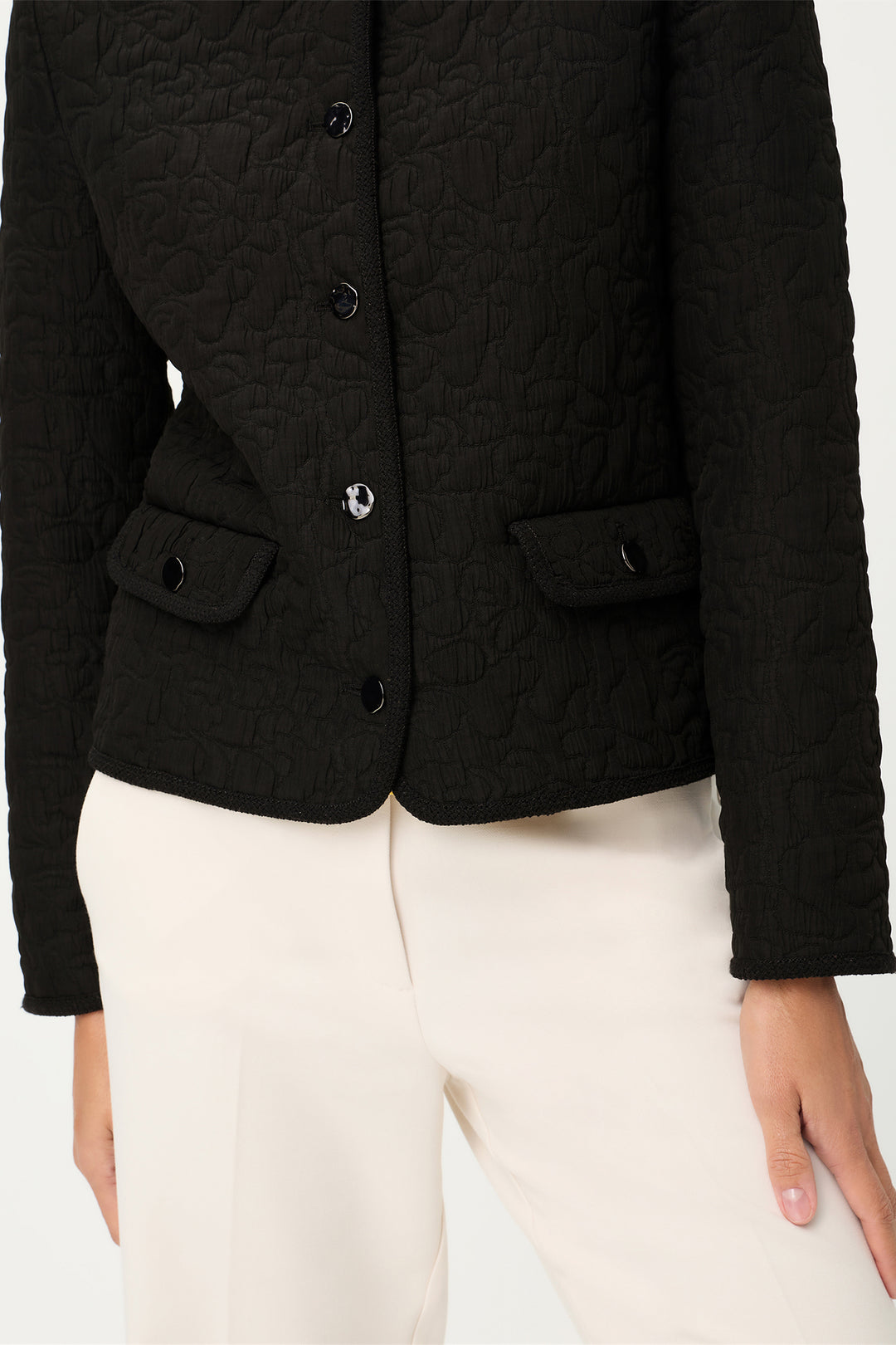 Olsen 15001672 80000 Black Quilt Style Jacket