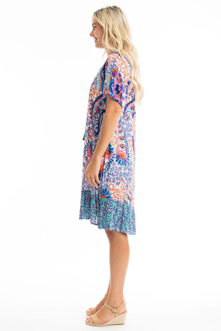 Orientique Dress Radhanagar Bib Print 81289 - Shirley Allum Boutique