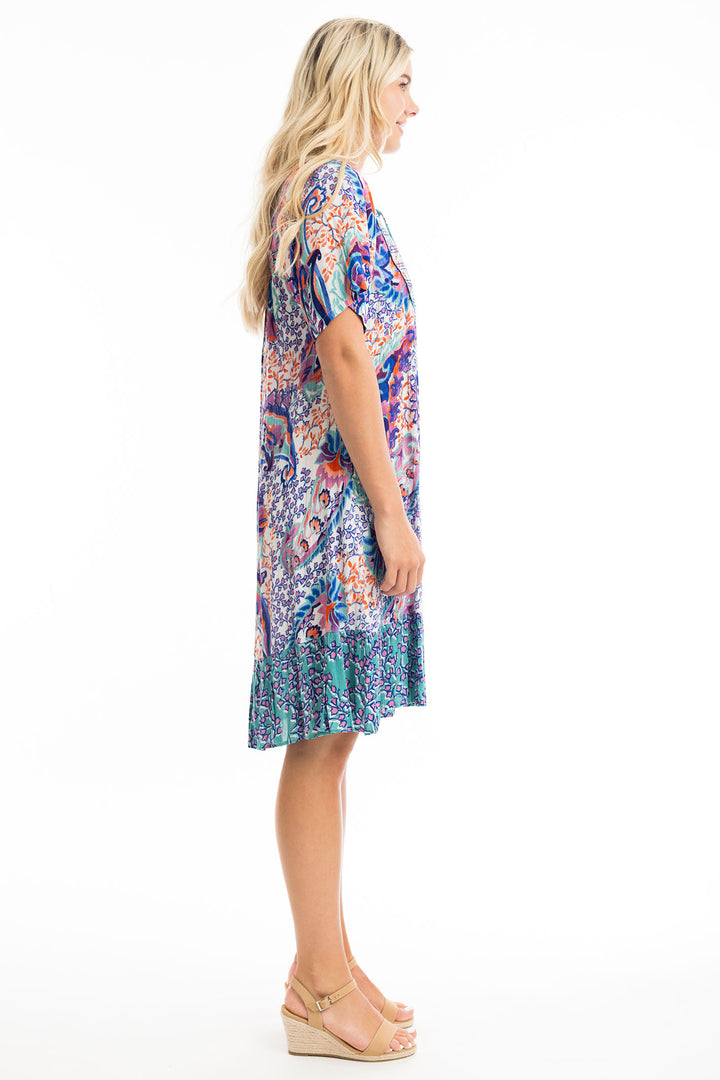 Orientique Dress Radhanagar Bib Print 81289 - Shirley Allum Boutique