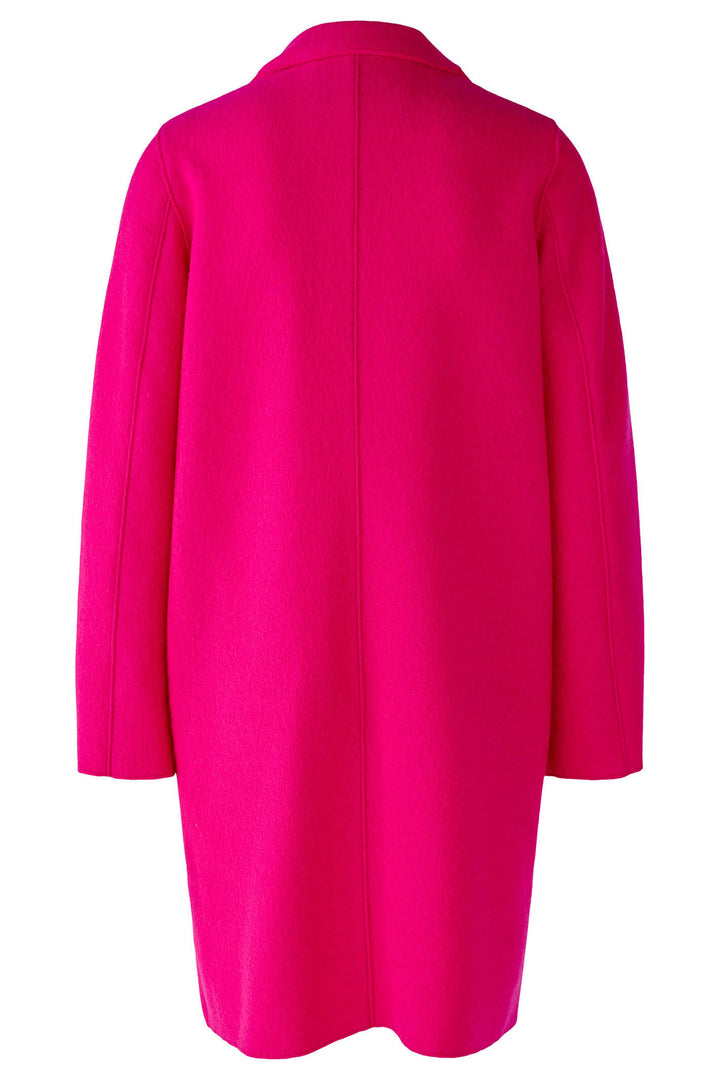 Oui 79918 3394 Mayson Pink Button Front Boiled Wool Coat - Shirley Allum Boutique