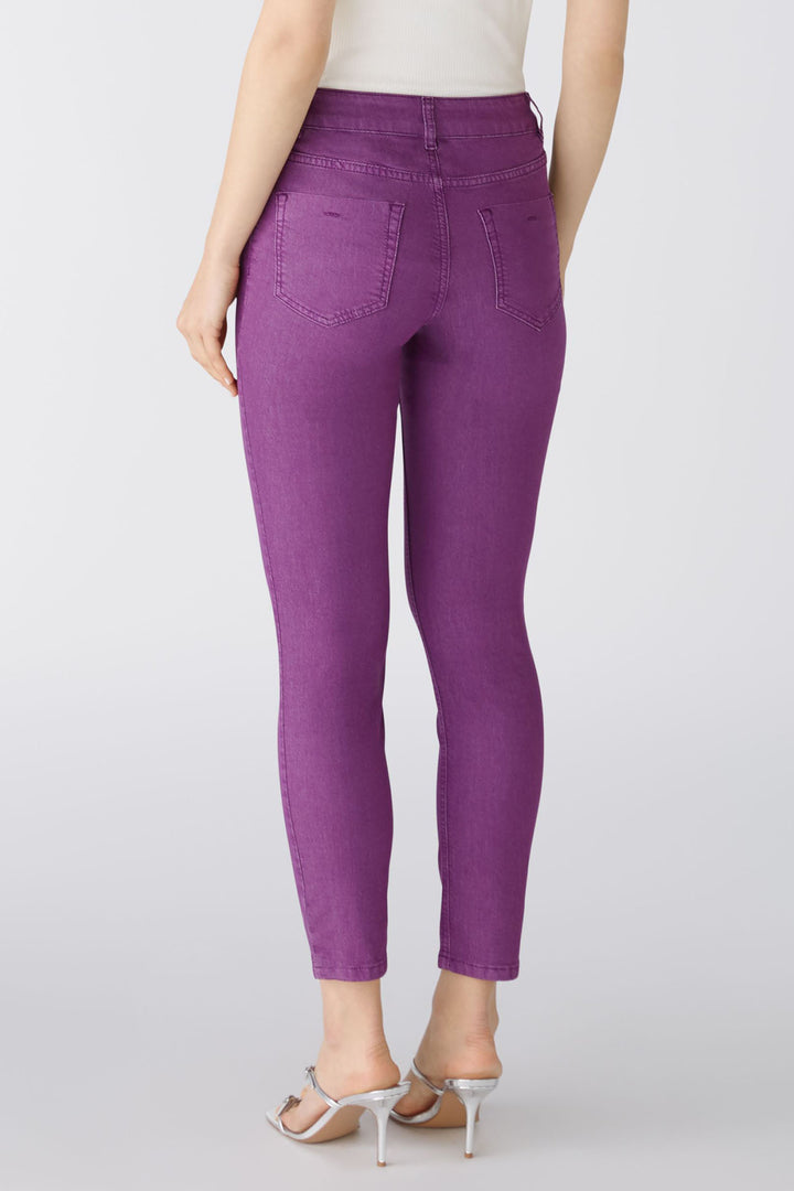 Oui 79920 Baxtor Sparkling Grape Purple Cropped Jeggings - Shirley Allum Boutique