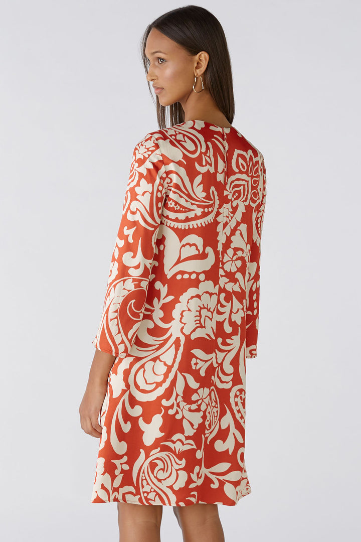 Oui 86705 0371 Red White Print Dress - Shirley Allum Boutique