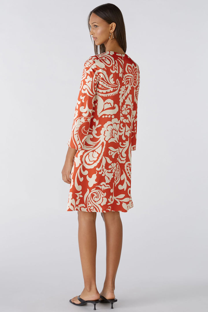 Oui 86705 0371 Red White Print Dress - Shirley Allum Boutique