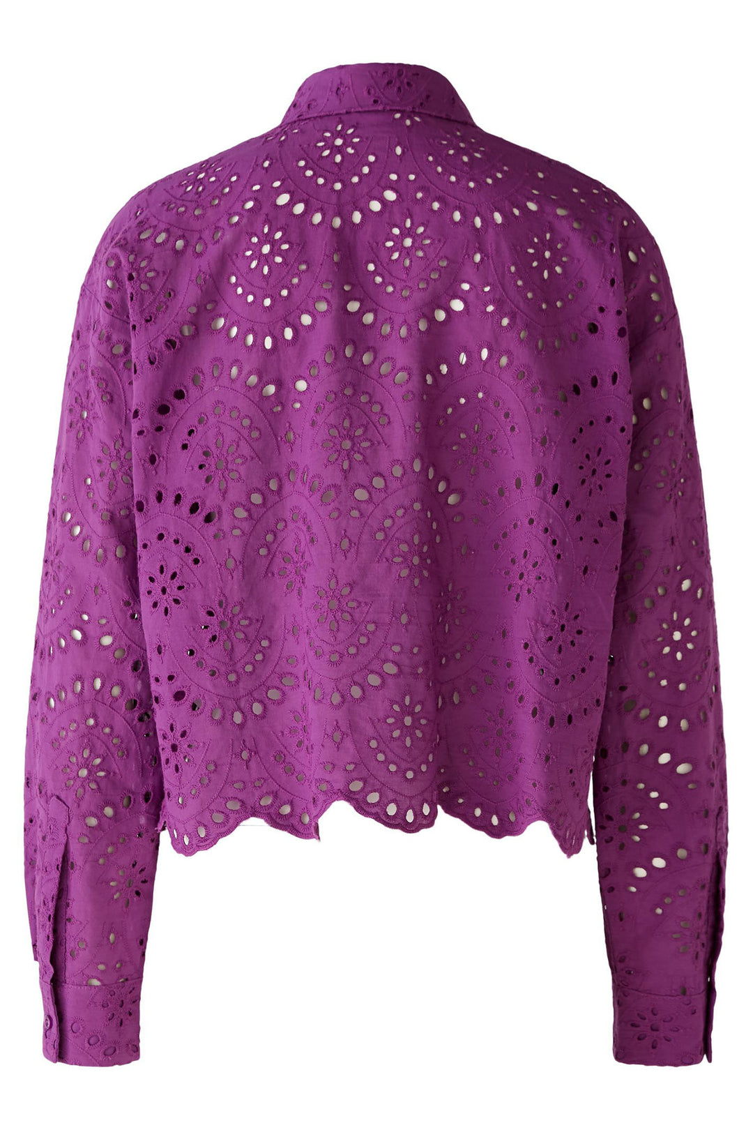 Oui 86772 Sparkling Grape Purple Broderie Anglaise Blouse - Shirley Allum Boutique