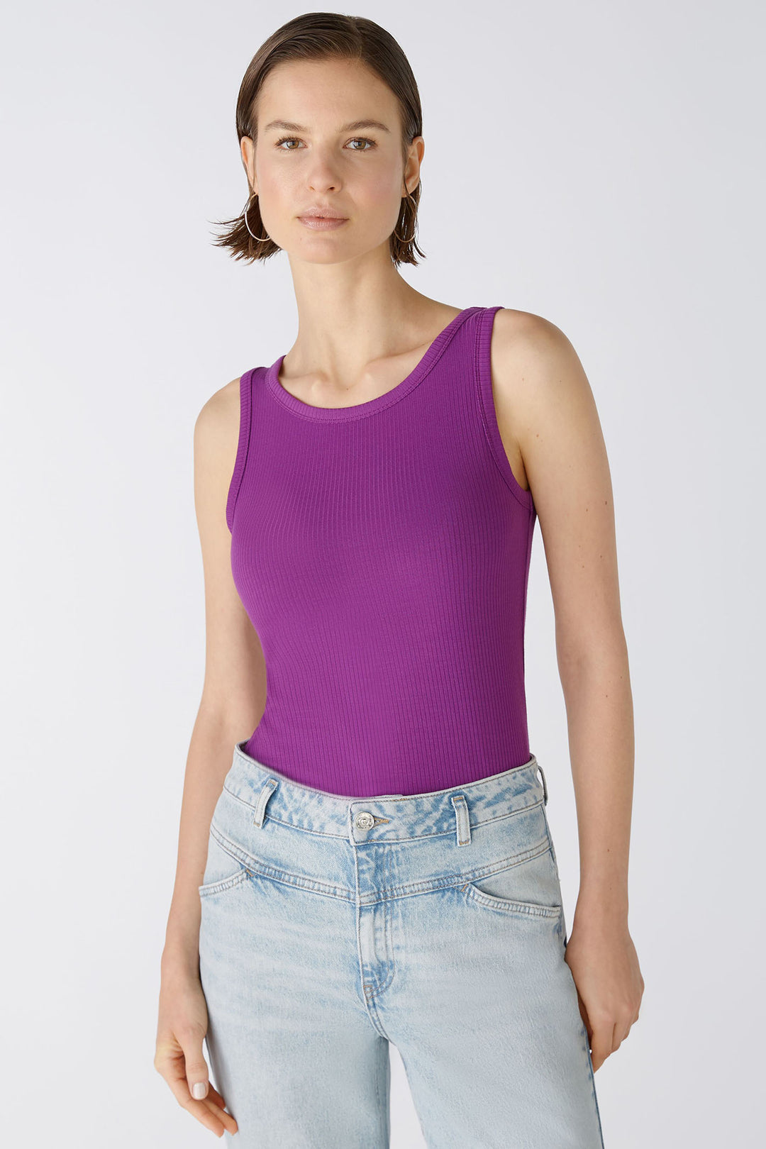 Oui 86809 Sparkling Grape Purple Sleeveless Top - Shirley Allum Boutique