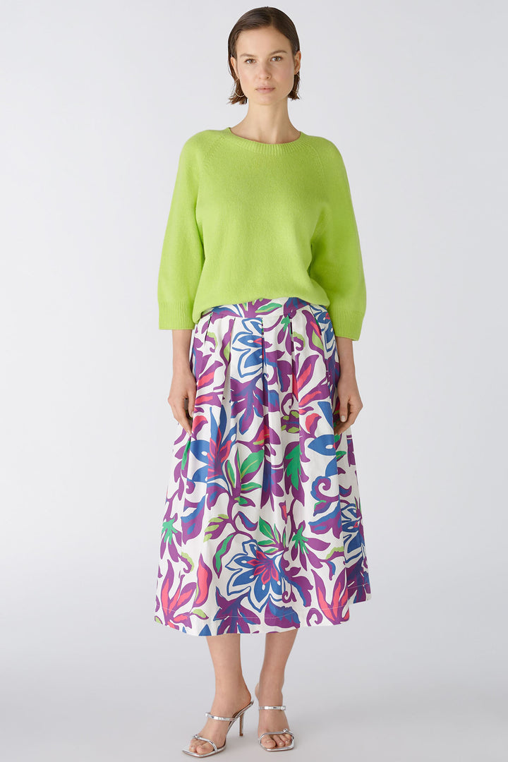 Oui 87156 Tender Shoots Green Raglan Jumper - Shirley Allum Boutique