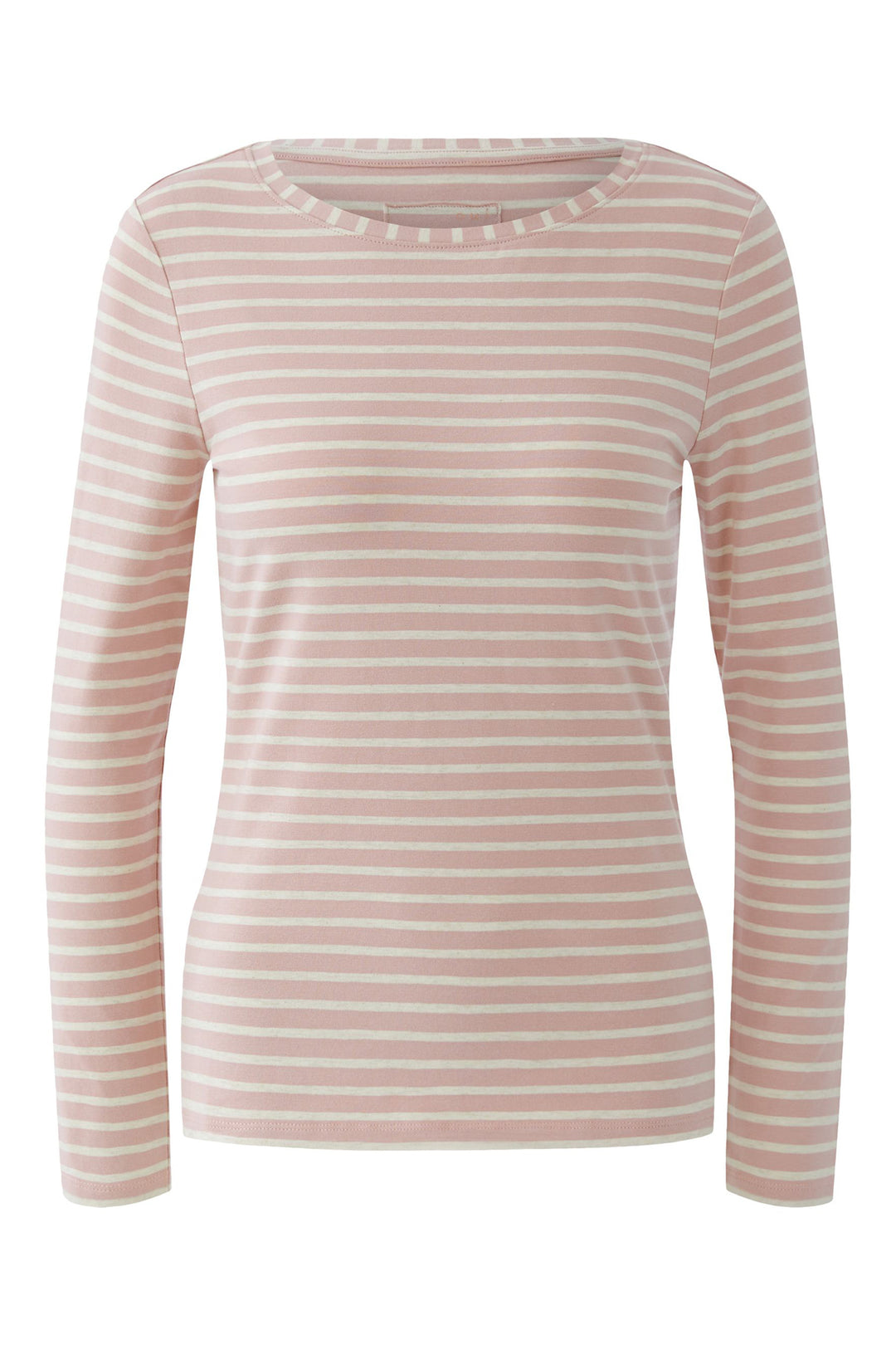 Oui 88220 0301 Rose Pink White Stripe Sumiko Long Sleeve T-Shirt
