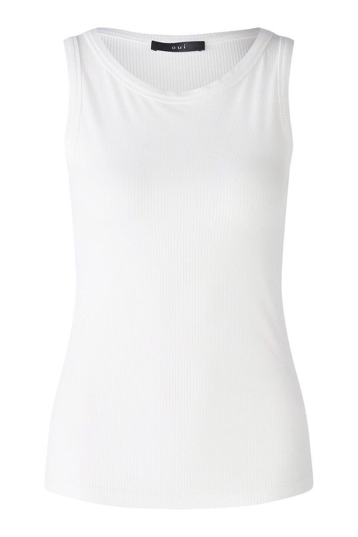 Oui 88608 1002 Optic White Filiz Vest Top