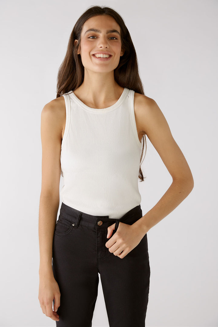 Oui 88608 1002 Optic White Filiz Vest Top