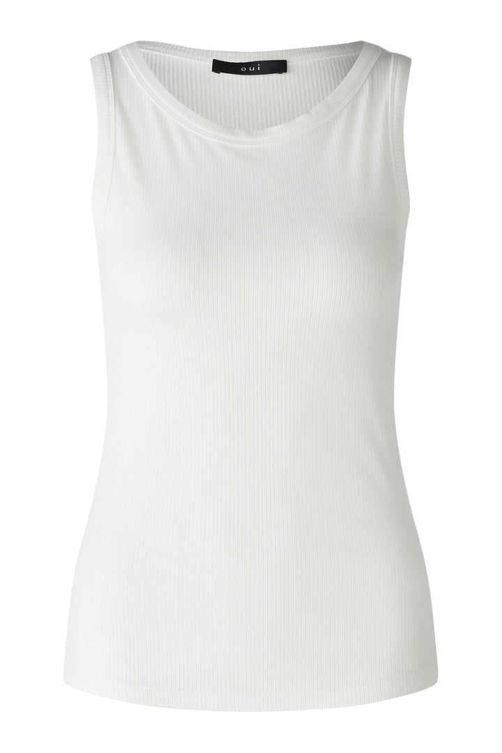 Oui 88608 1006 White Cloud Dancer Filiz Vest Top