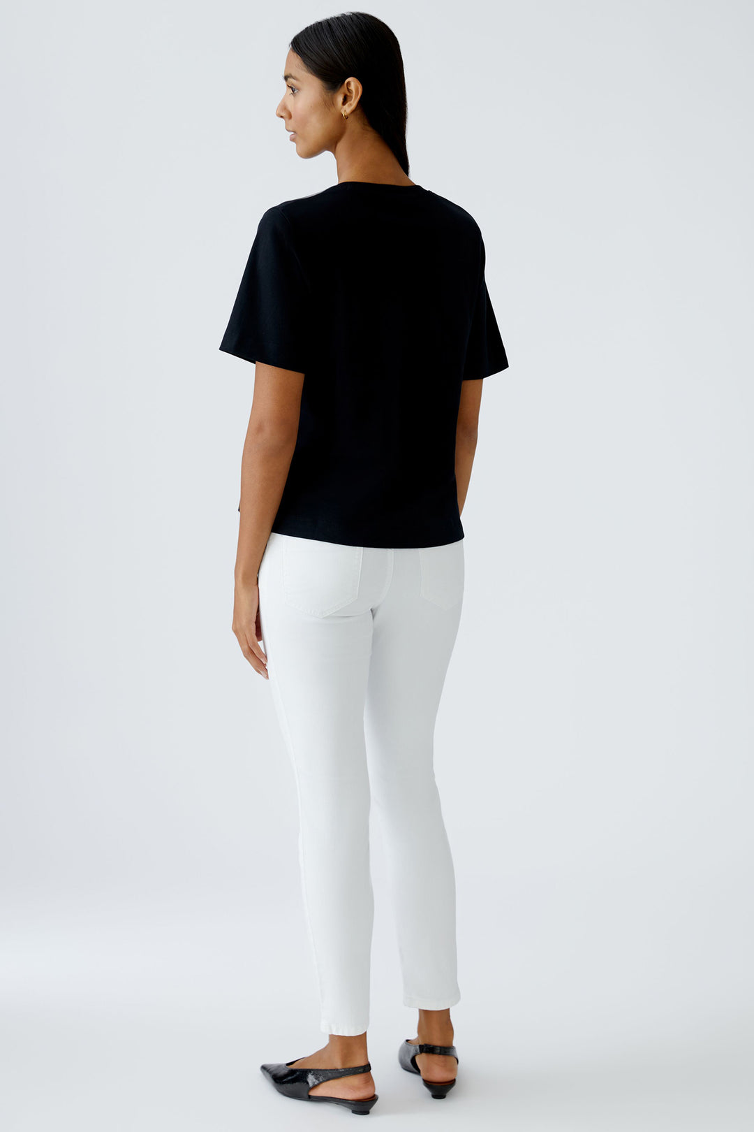 Oui 93363 1002 Optic White Baxtor Cropped Jeggings