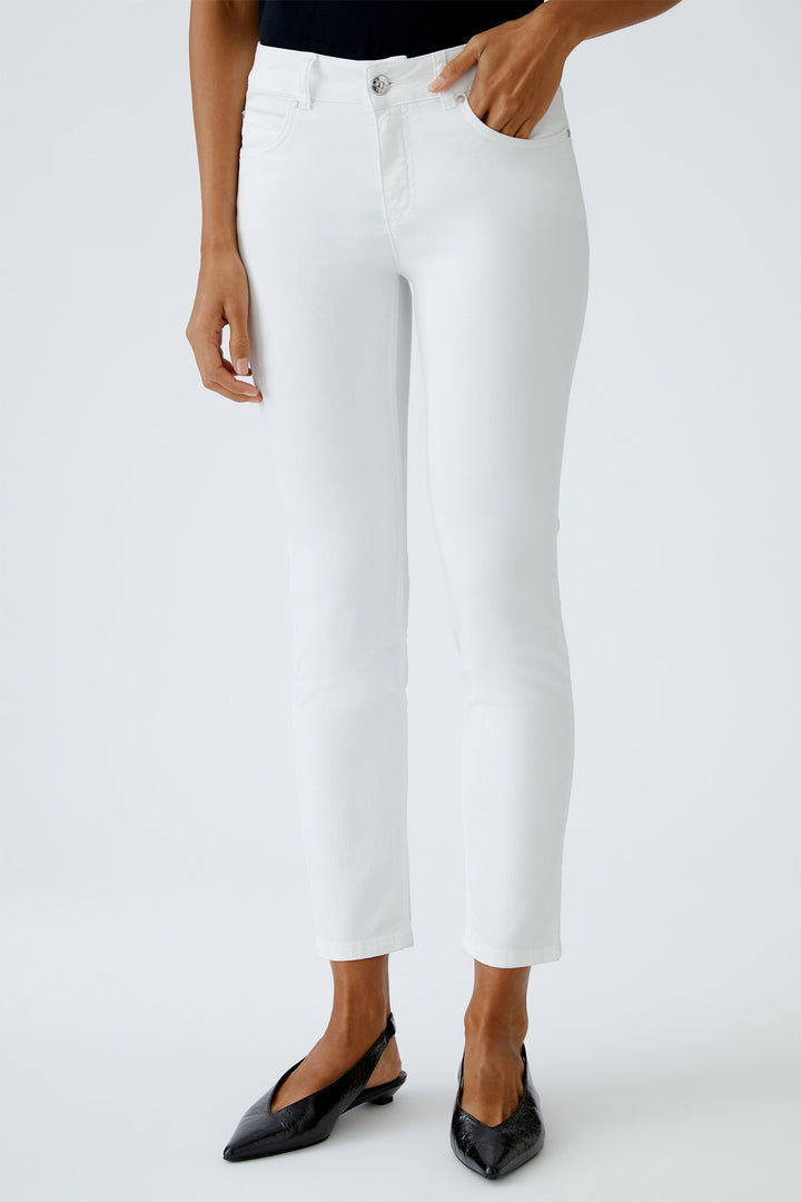Oui 93363 1002 Optic White Baxtor Cropped Jeggings