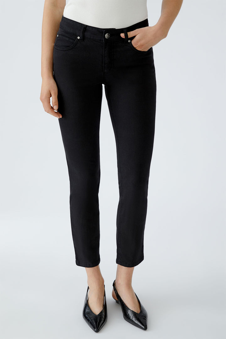 Oui 93363 9990 Black Baxtor Cropped Jeggings