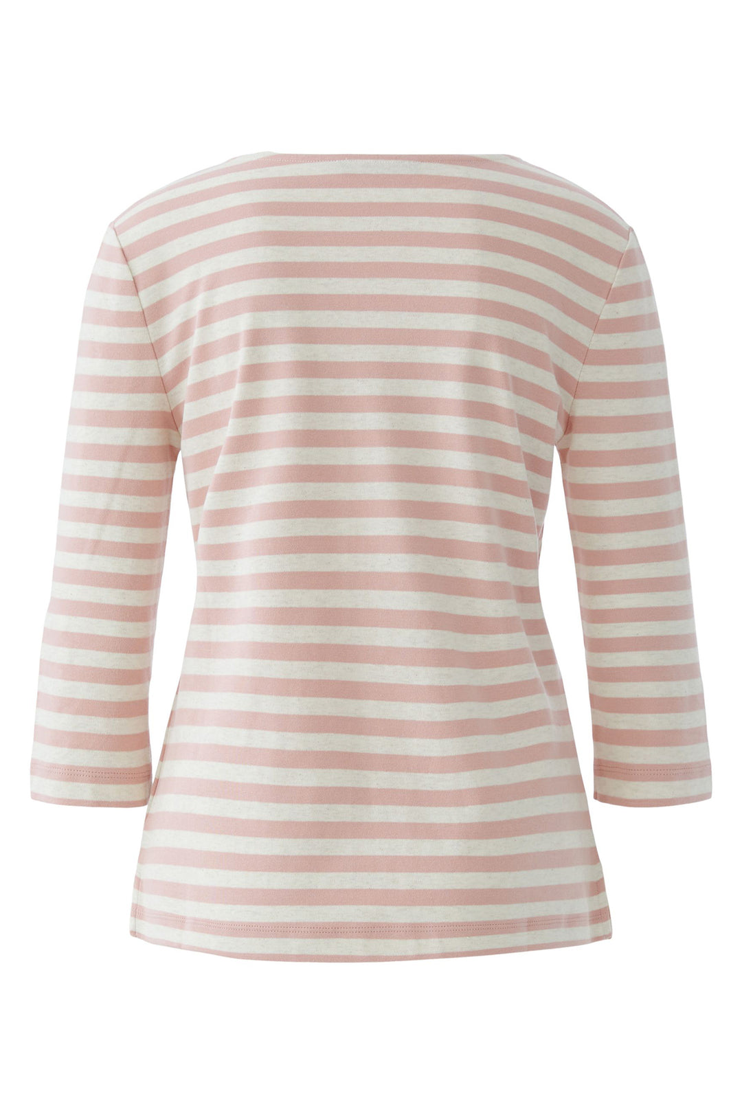 Oui 96259 0103 White Pink Soleila Stripe T-Shirt