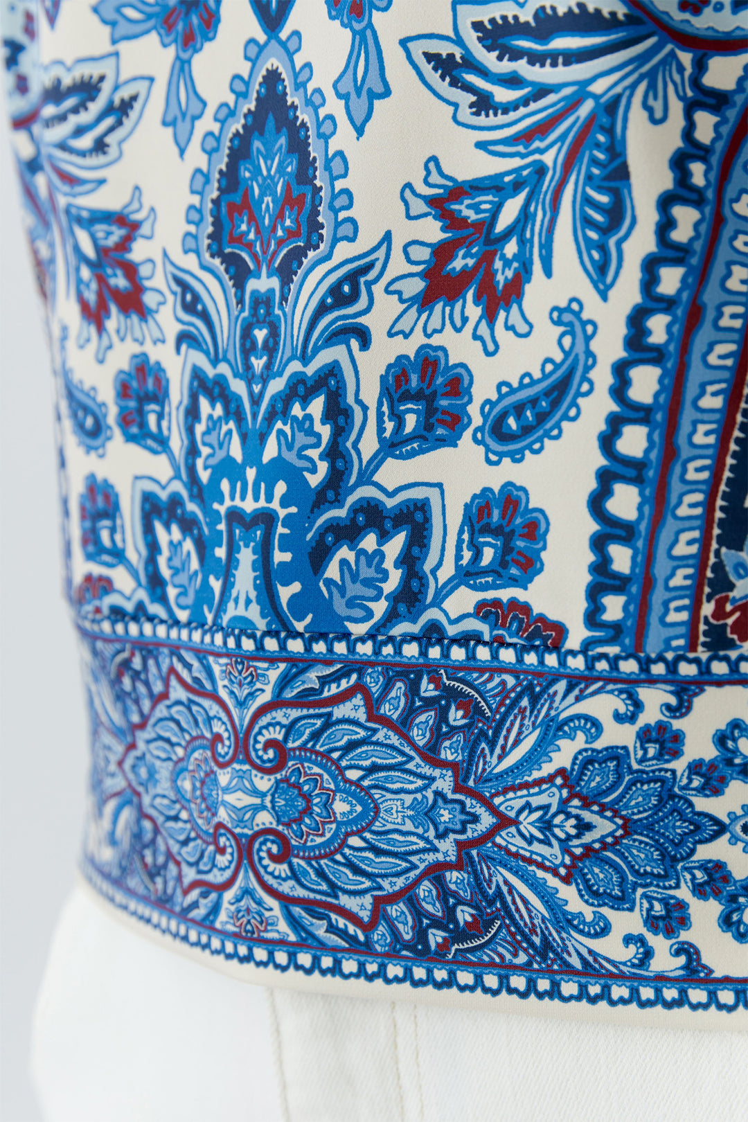 Oui 96408 0115 Off White Blue Paisley Print T-Shirt