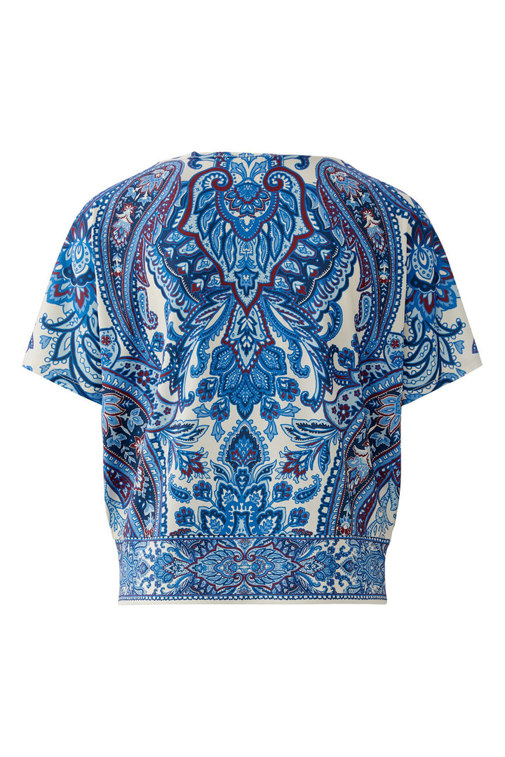 Oui 96408 0115 Off White Blue Paisley Print T-Shirt