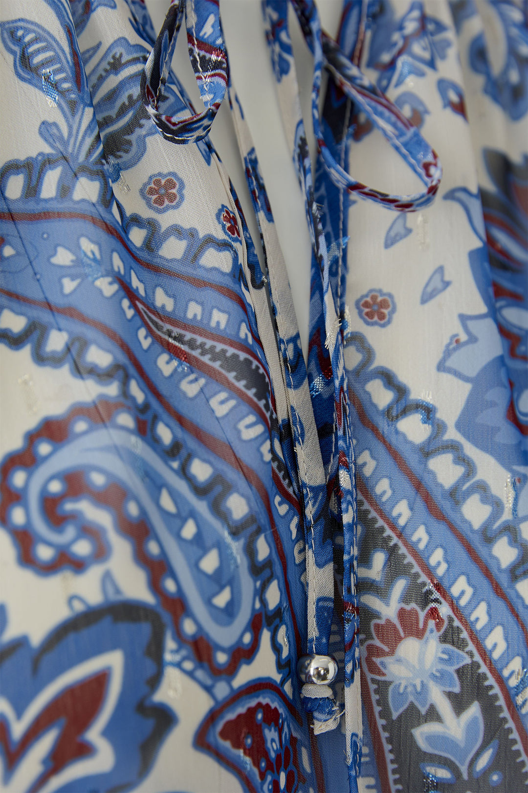 Oui 96462 0115 Off White Blue Paisley Print Blouse