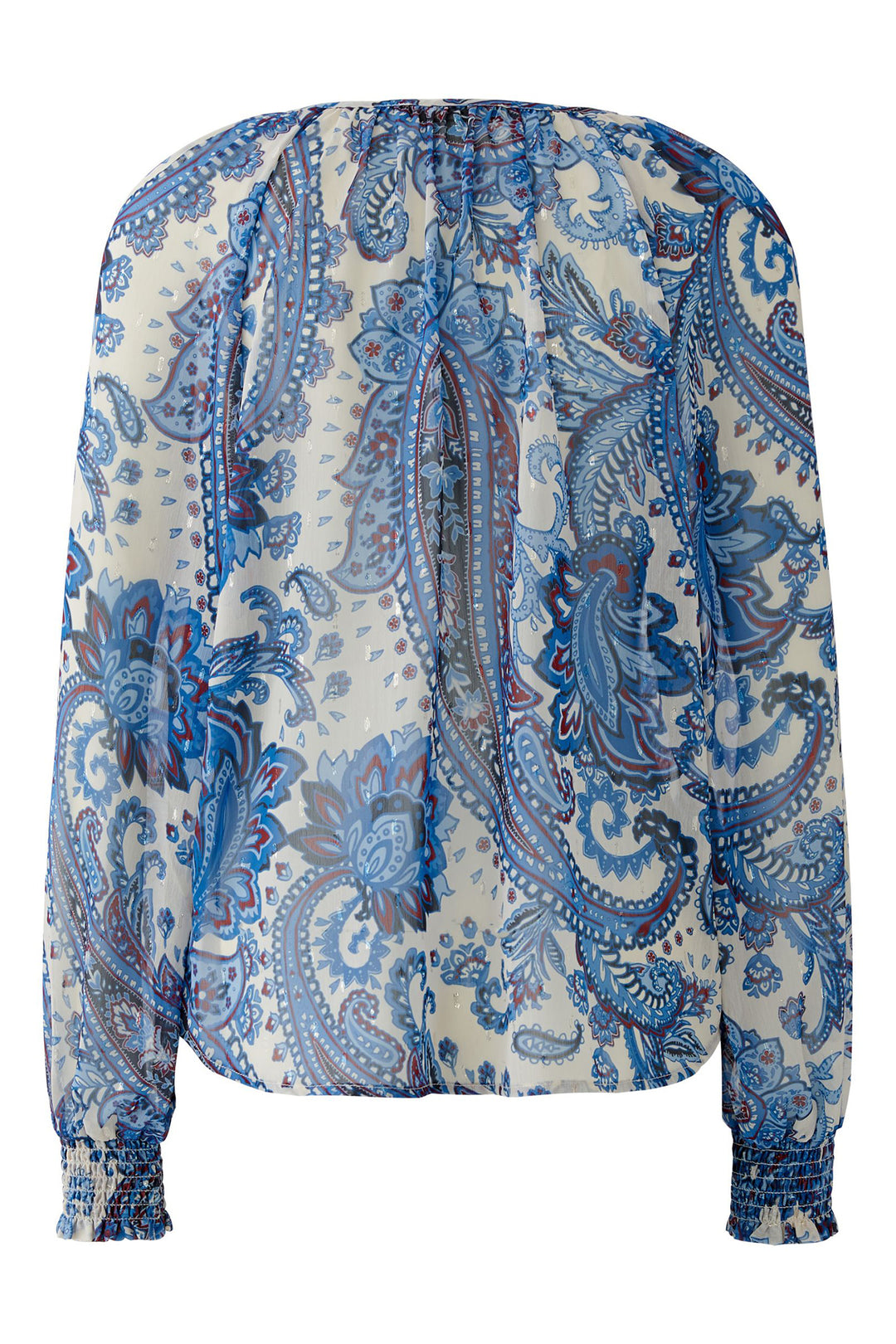 Oui 96462 0115 Off White Blue Paisley Print Blouse