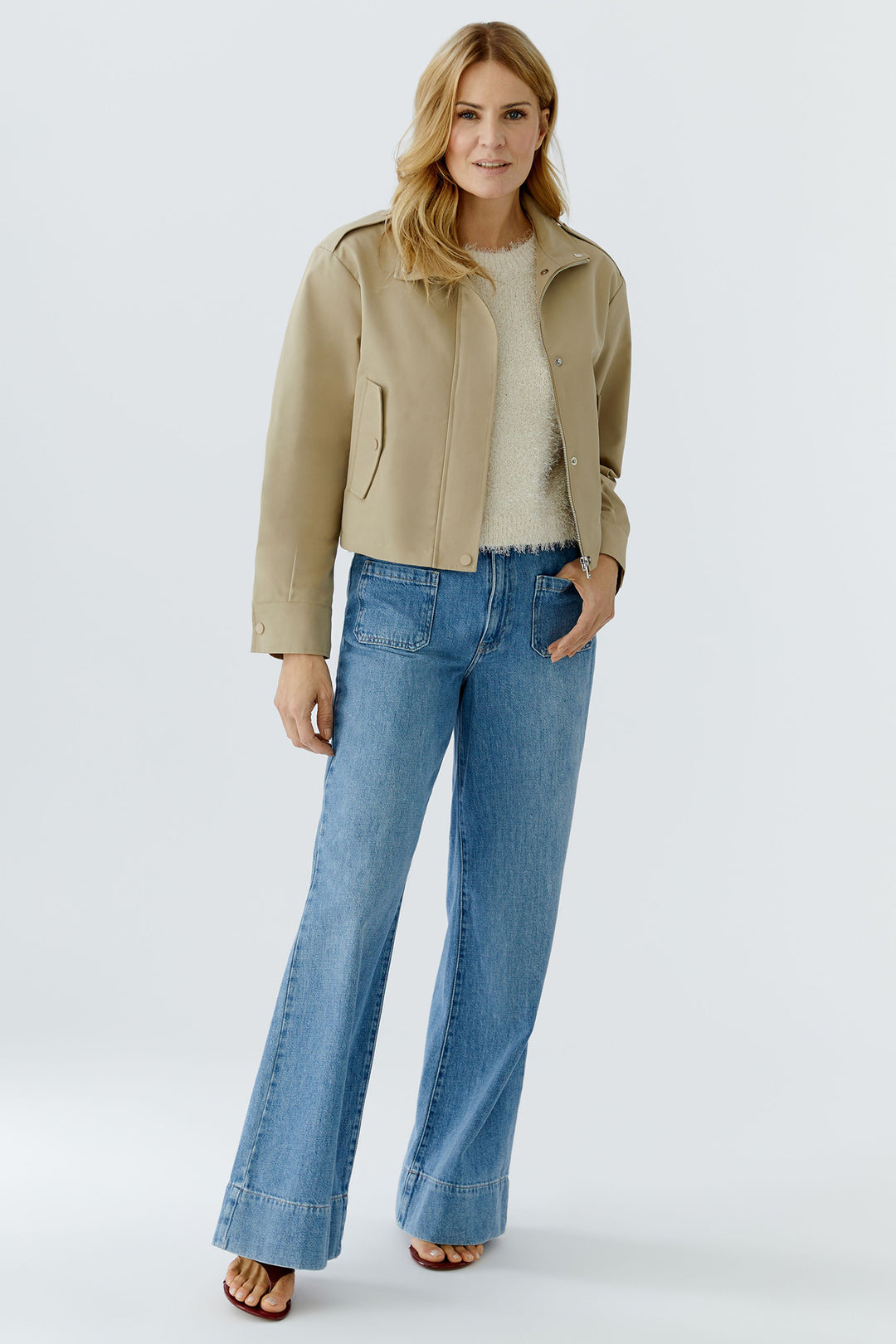 Oui 96604 7532 Brown Sugar Blouson Jacket
