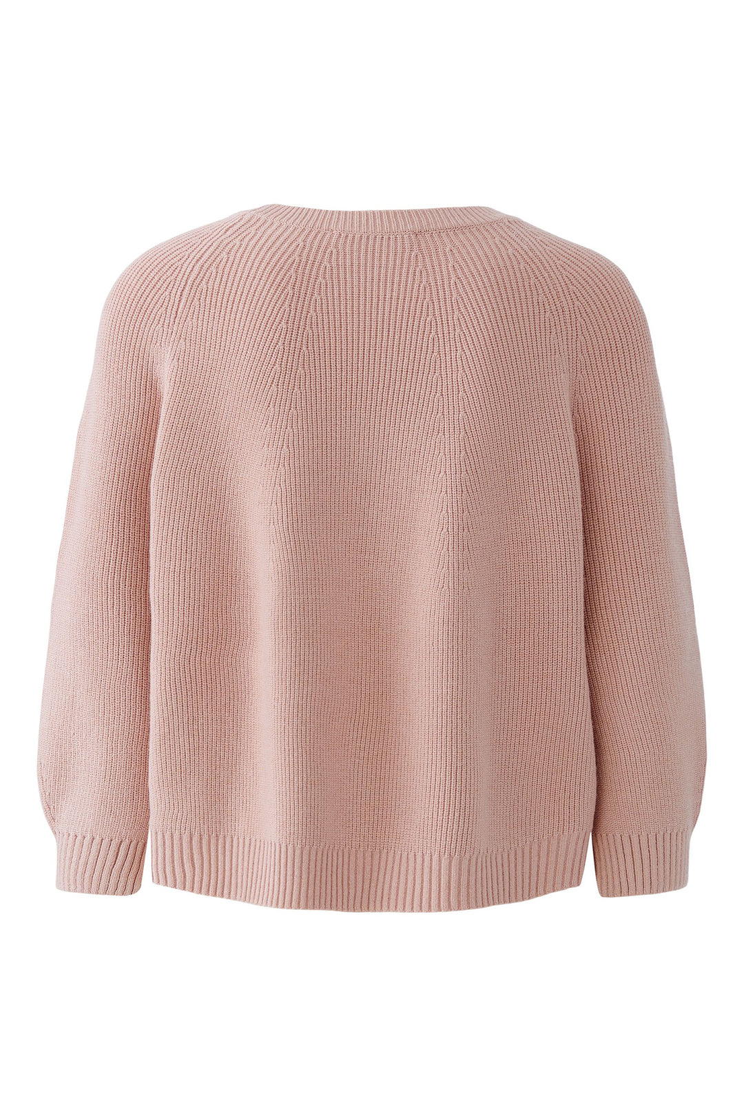 Oui 96746 3092 Dusty Rose Round Neck Ribbed Jumper